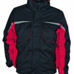 Зимно яке и полугащеризон KASTOR  в черно и червено
