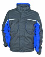 Ватиран комплект яке и полугащеризон KASTOR сиво и синьо - Image 2