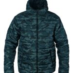 Ватирано яке с качулка - цвят камуфлажен