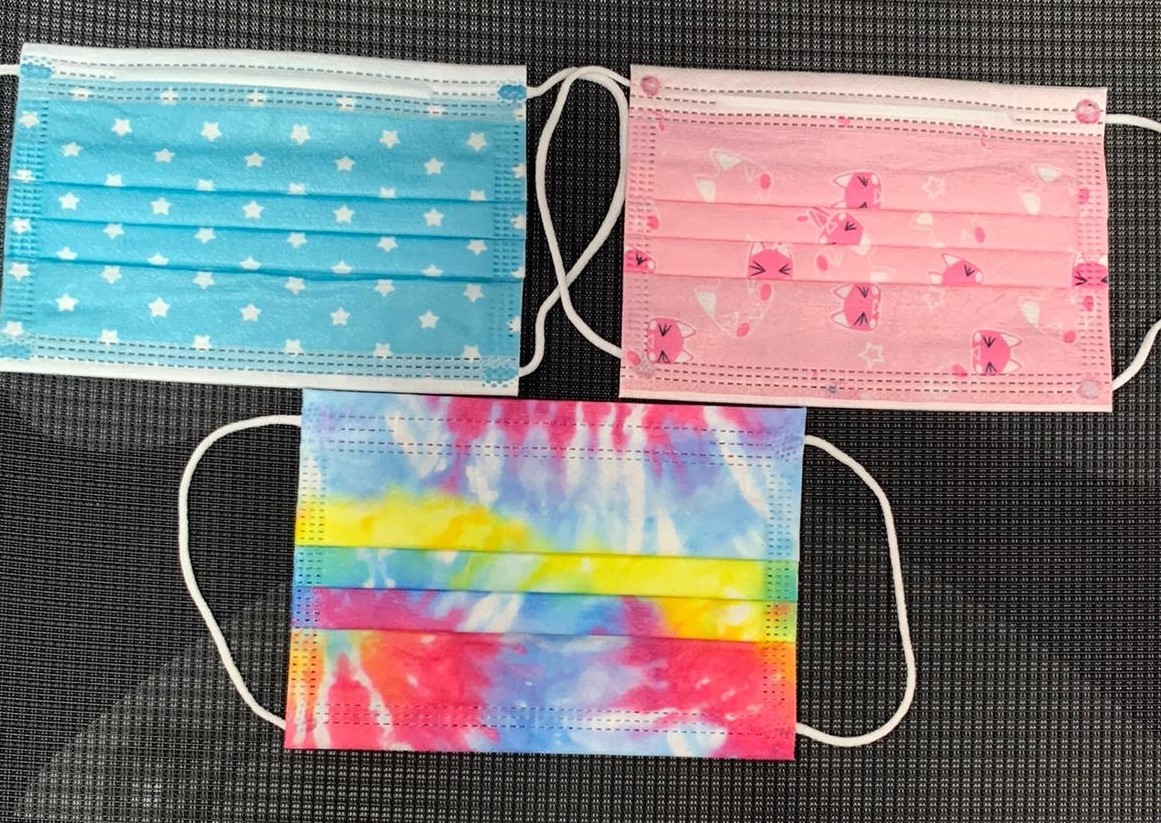 tbps-1213-1982 Детска трислойна маска с ластик за еднократна употреба - Image 1