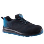 Работни обувки без метално бомбе, черно със синьо