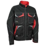 Работно яке GETAFE черен/червен