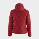 Дамско яке в бордо цвят с качулка - Image 2