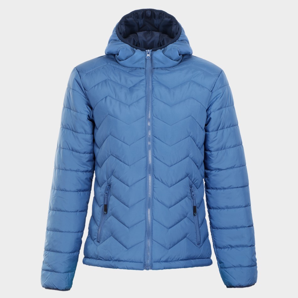 tbps-1570-2951 Дамско яке в син цвят с качулка - Image 1