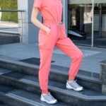 Медицински панталон с ластик корал - Image 3