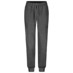Медицински панталон с ластик сив меланж