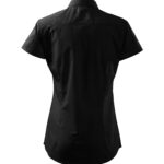 Дамска официална риза с къс ръкав CHIC 214- черна