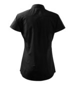 Дамска официална риза с къс ръкав CHIC 214- черна