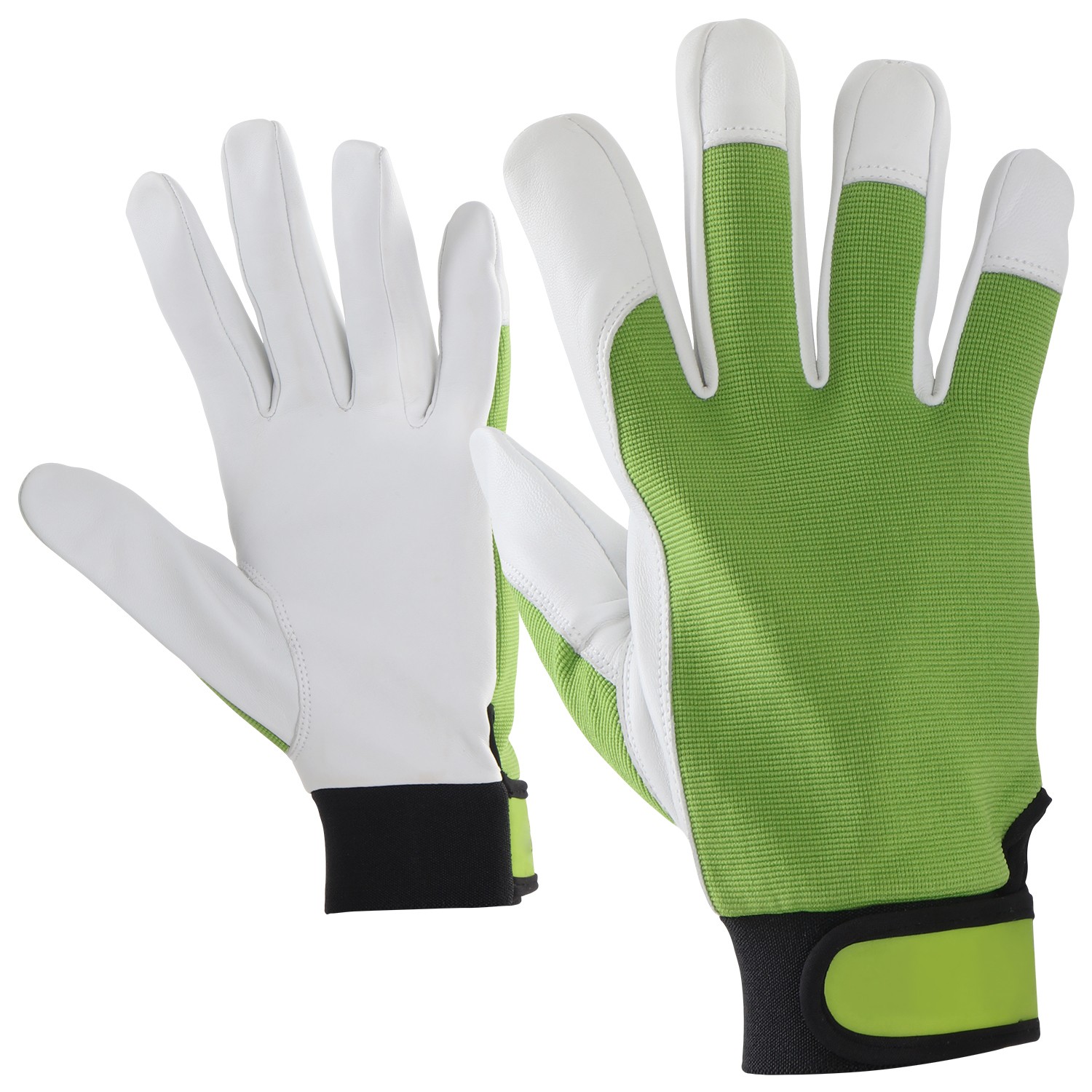 tbps-1790-3818 Ръкавици от фина кожа и плат G Green - Image 1