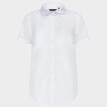 Дамска класическа риза с къс ръкав VELILLA бяла