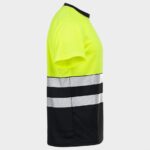 Сигнална тениска жълто/черна PRISMA HV - Image 3