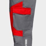 Работен панталон EOS STRETCH червен/сив - Image 4