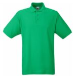 Тениска от трико с якичка/зелена/