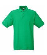 Тениска от трико с якичка/зелена/