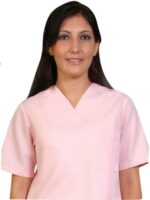 Дамски медицински комплект с къс ръкав /розов/