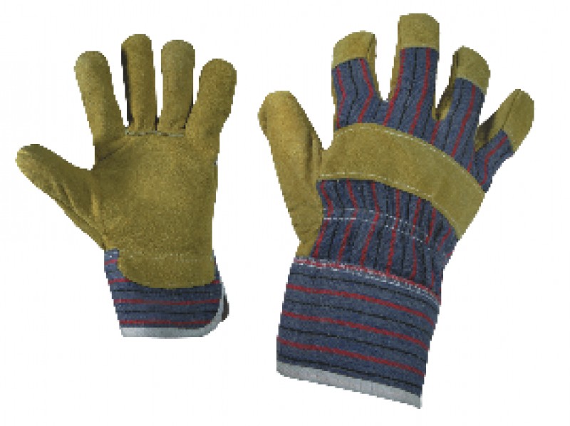 tbps-463-607-1 Работни ръкавици от цепена телешка кожа и плат TERN - Image 1