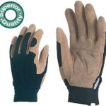 Работни ръкавици от кожа и плат