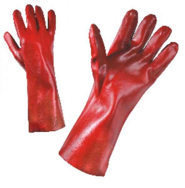 tbps-604-785-1 Работни ръкавици PVC с подплата от памук, 35 см - Image 1