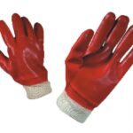 Работни ръкавици топени в PVC с ластичен маншет REDPOL