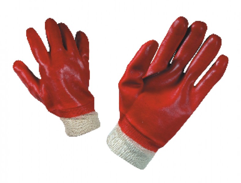 tbps-608-789-1 Работни ръкавици топени в PVC с ластичен маншет REDPOL - Image 1